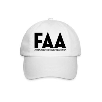 FAA, French Aperitif Federation - Baseball Cap - white/white - Front