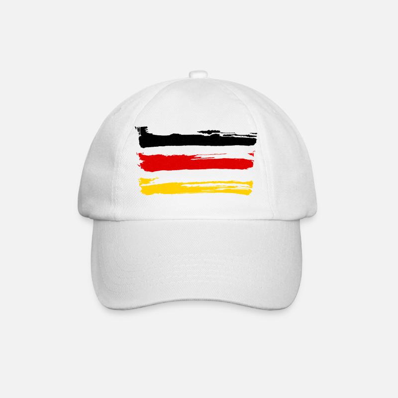 Deutschland - Baseballkappe - Weiß/Weiß