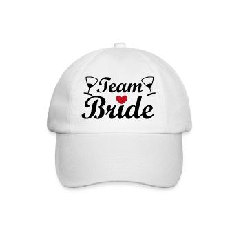 Équipe Mariée – Chemise de fête de jeune fille - Casquette classique - blanc/blanc - Devant