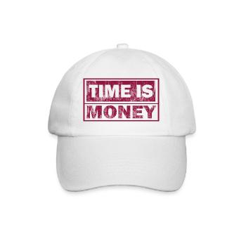 Time is money Strong typography - Baseball Cap - white/white - Front
