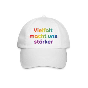 La diversité nous rend plus forts - Casquette classique - blanc/blanc - Devant