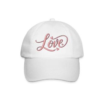 Lettres d’amour – design d’amour élégant - Casquette classique - blanc/blanc - Devant