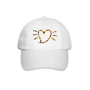 Cœur de léopard aux rayons du soleil - Casquette classique - blanc/blanc - Devant