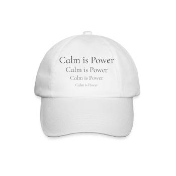 Calm Is Power – Chemise Minimaliste - Casquette classique - blanc/blanc - Devant
