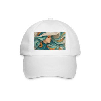 Flowing Color Portrait Turquoise - Baseball Cap - white/white - Front