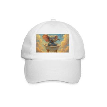 Bain d’éléphant dans le ciel - Casquette classique - blanc/blanc - Devant