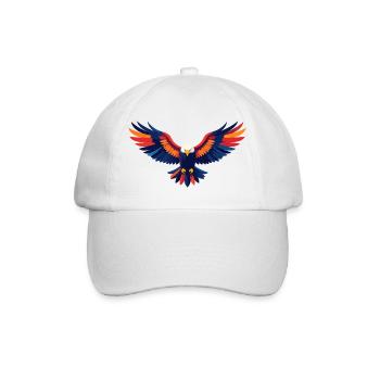 Motif coloré d’aigle volant Ailes déployées d’aigle - Casquette classique - blanc/blanc - Devant