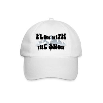 Flow with the Snow - Ski & Mountains - Baseball Cap - white/white - Front