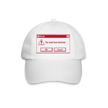 Trop d’amour détecté - Saint-Valentin - Nerd - Casquette classique - blanc/blanc - Devant