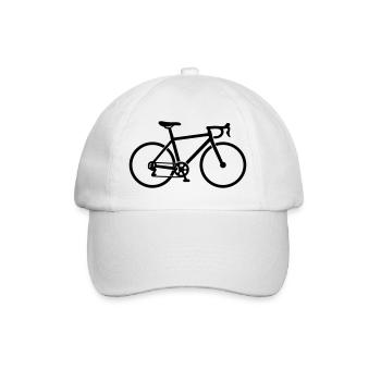 Rennrad Icon - Baseballkappe - Weiß/Weiß - Vorne