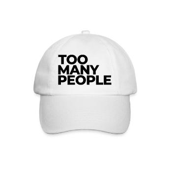 Too many people – Introvert mood - Baseball Cap - white/white - Front