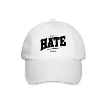 SImply hate everyone - Baseball Cap - white/white - Front