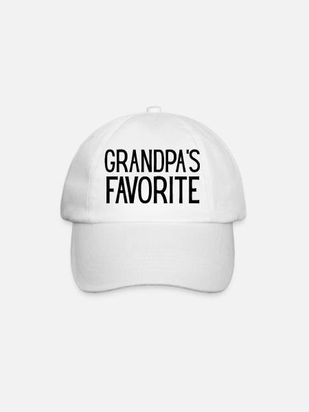 Grandpa's Favorite Shirt for Grandchild, - Baseball Cap - white/white