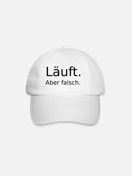 Cours... mais faux - Casquette classique - blanc/blanc