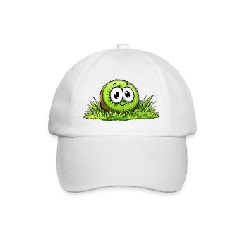 Happy kiwi in the grass - Baseball Cap - white/white - Front