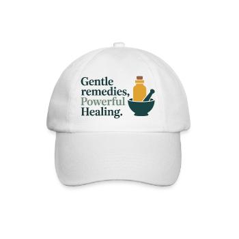 Homeopathy Gentle Remedies Powerful Healing - Baseball Cap - white/white - Front