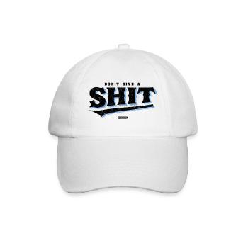 Blue Brush Lettering Never Ever - Baseball Cap - white/white - Front
