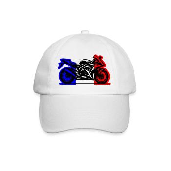 moto france 2026 - Casquette classique - blanc/blanc - Devant