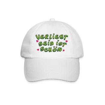 Verliebt sein ist schön - Baseballkappe - Weiß/Weiß - Vorne