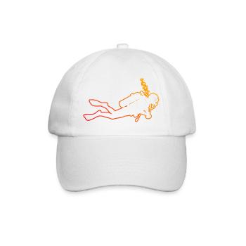Funny diving motif - Baseball Cap - white/white - Front