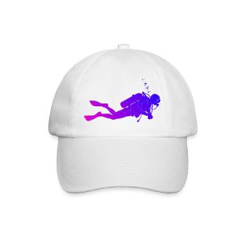 Great diving gift for diving - Baseball Cap - white/white - Front