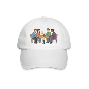 Idée collective autour d'une table - Casquette classique - blanc/blanc - Devant
