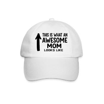 So Sieht Eine Tolle Mutter Aus Mama Geschenk - Baseballkappe - Weiß/Weiß - Vorne