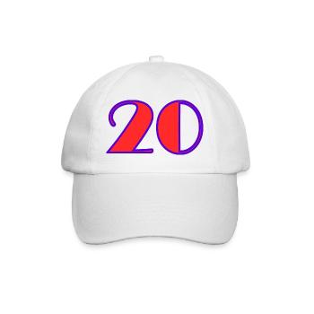 20. 20th ANNIVERSARY. 20 YEARS ANNIVERSARY. 20 YEARS. - Baseball Cap - white/white - Front