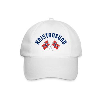 Kristiansund Norway Flags Emblem - Baseball Cap - white/white - Front
