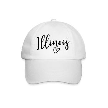 Illinois Heart Women's Love Illinois - Baseball Cap - white/white - Front