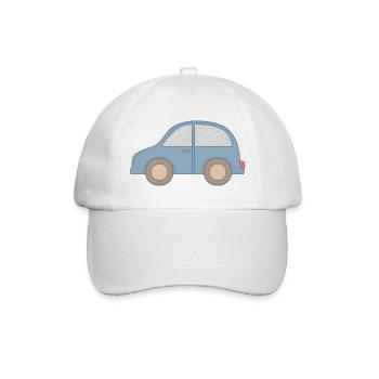 Little Blue Car Graphic - Baseball Cap - white/white - Front