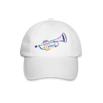 Trompette colorée - Casquette classique - blanc/blanc - Devant
