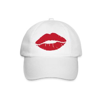 Red Kiss - Baseball Cap - white/white - Front