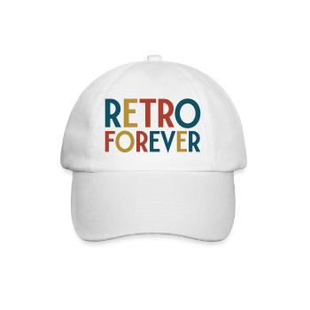 Retro forever - Baseball Cap - white/white - Front