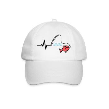 Pulse Fishing Rod Fish Colored - Baseball Cap - white/white - Front