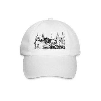 Görlitz Skyline - Baseballkappe - Weiß/Weiß - Vorne