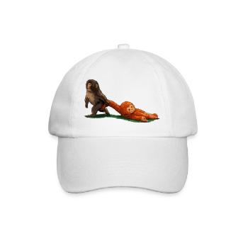punch the monkey - Baseball Cap - white/white - Front