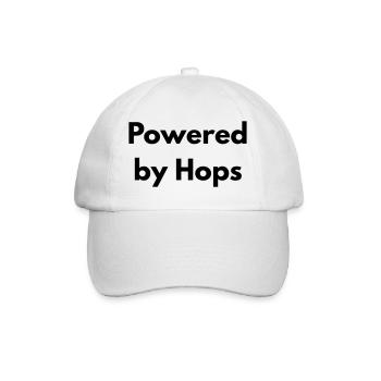 Powered by Hops - Baseball Cap - white/white - Front