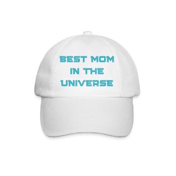Beste Mama im Universum - Baseballkappe - Weiß/Weiß - Vorne