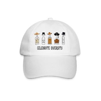 Celebrate Diversity – Funny Bar Humor Design - Baseball Cap - white/white - Front