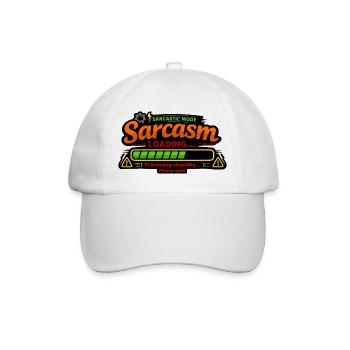 Chargement du sarcasme – Traitement de la stupidité - Casquette classique - blanc/blanc - Devant