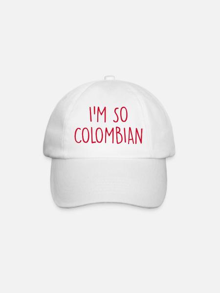 Je suis tellement colombienne colombienne - Casquette classique - blanc/blanc