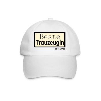 Hochzeit Beste Trauzeugin 2026 - Baseballkappe - Weiß/Weiß - Vorne