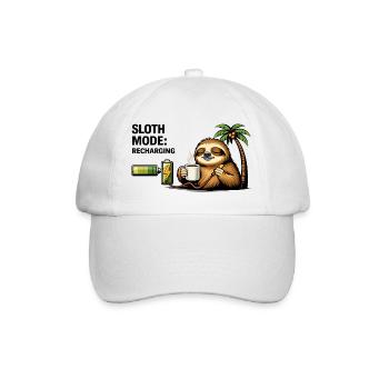 Sloth Mode Recharging Coffee - Baseball Cap - white/white - Front