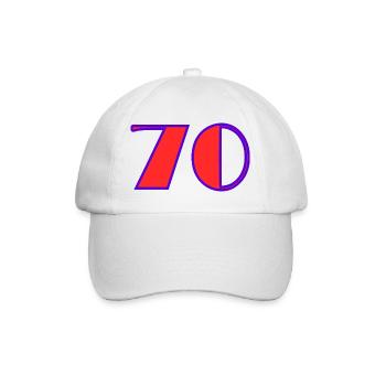 70. 70 YEARS. 70th ANNIVERSARY. 70 YEARS ANNIVERSARY. - Baseball Cap - white/white - Front