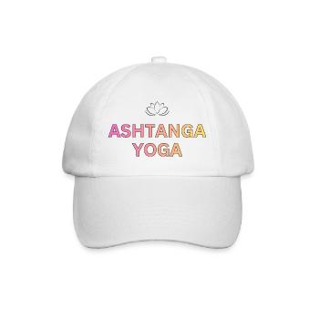 Ashtanga Yoga Gradient Font - Baseball Cap - white/white - Front