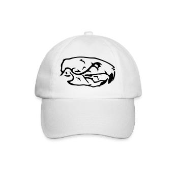 Rat Skull Skull - Baseball Cap - white/white - Front