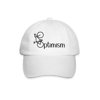 Optimism Cycling Cyclist - Baseball Cap - white/white - Front