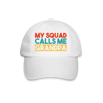Mon escouade m’appelle Grand-père Slogan rétro coloré - Casquette classique - blanc/blanc - Devant