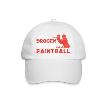 Nein zu Drogen Ja zu Paintball - Casquette classique - blanc/blanc - Devant